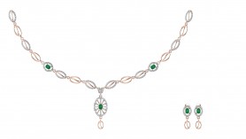 Amira Diamond & Emerald Necklace