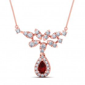 Victoria Diamond double Hook Pendant Necklace