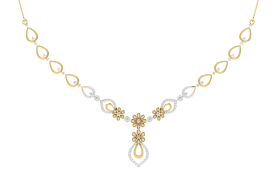 Diamond Floral Necklace & Earring -  Elan Collection