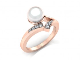 Bridesmaid Diamond &Pearl Ring
