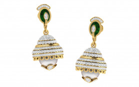 Traditional Pearl & Diamond Earring