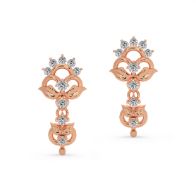 Floral Diamond Earring - Temple Jewelry Collection