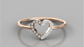 Heart - Casual Diamond Ring - For her