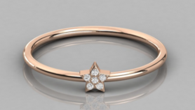 Casual Star Diamond Ring - For Her