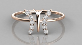 Butterfly Diamond Ring - For Her