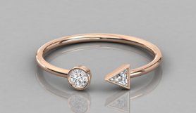 Casual Diamond Cuff Ring