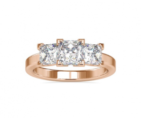 Princess Trio Diamond Promise Ring for Her