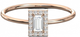 Diamond Solitaire  Stack Ring