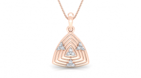 Diamond Pendant & Stud Jewelry Set 