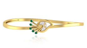 Diamond & Emerald   Bangle Bracelet