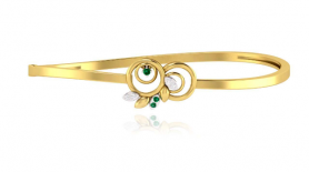 Diamond & Emerald Bangle Bracelet