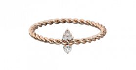 Diamond Rope  Ring - For Her