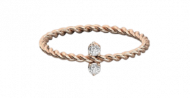 Casual Rope  Diamond Ring - For Her