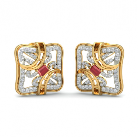 Diamond & Ruby Studs- Birthstone Collection
