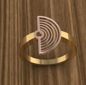 Wreathe Band - Two tone Ring