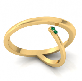 Emerald  Snake  Ring