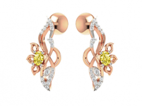 Diamond Sapphire Earrings - Princess Collection