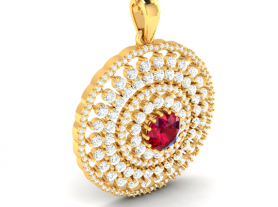 Mandala Diamond Gemstone Pendant