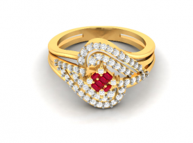 Diamond and Gemstone  Wedding Ring